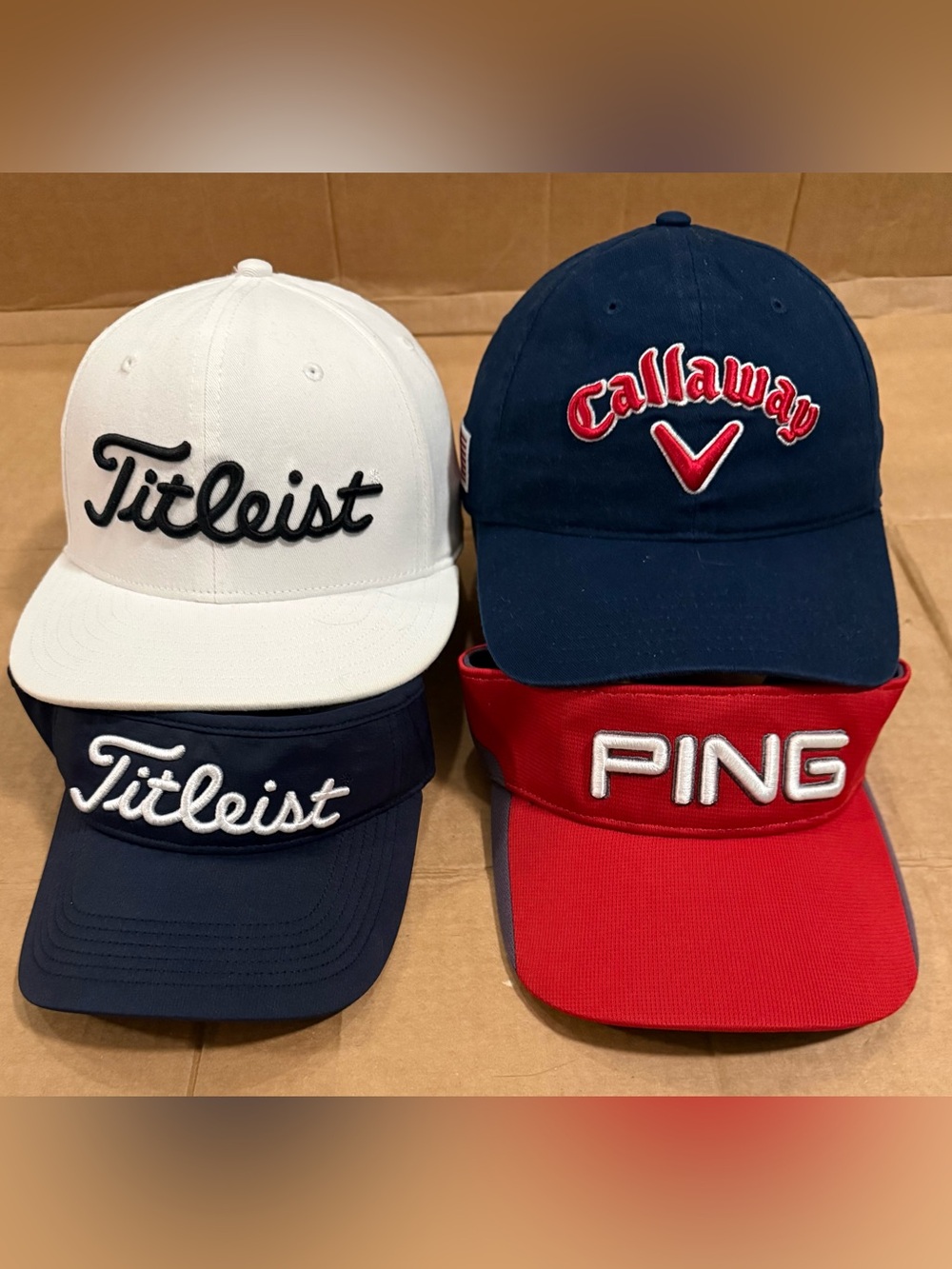 Ping Red and Navy Golf Visor - PING